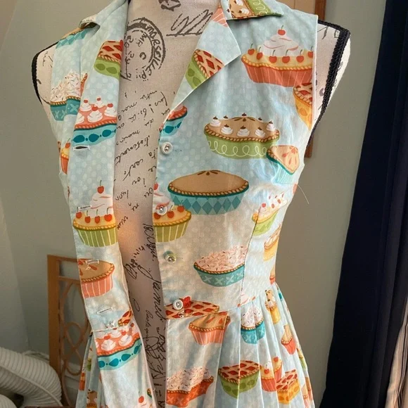 RARE Fervour Pie Dress ModCloth Size Small Lined - Picture 8 of 16